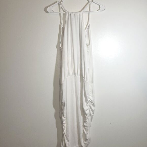 New Victoria's Secret White Ruched Fitted Dress Large - Picture 5 of 9